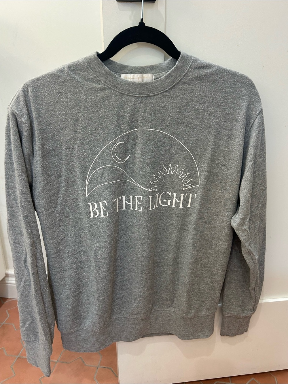 Spirtual Gangster Be The Light Grey Sweatshirt